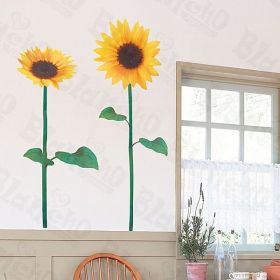 Bike & Sunflower - Large Wall Decals Stickers Appliques Home Decor