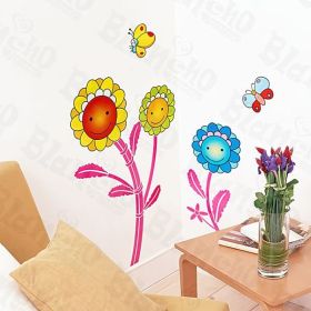 Cute Flowers - Wall Decals Stickers Appliques Home Decor