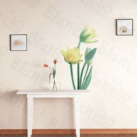 Yellow Lotus - Large Wall Decals Stickers Appliques Home Decor