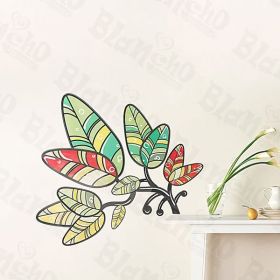 Florid Leaf - Wall Decals Stickers Appliques Home Decor