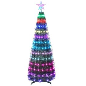 LED Lights Collapsible Christmas Tree Light with Remote App Control IP65 Waterproof Customized Multi-Color Mode Timer Setting Work with Alexa Goo