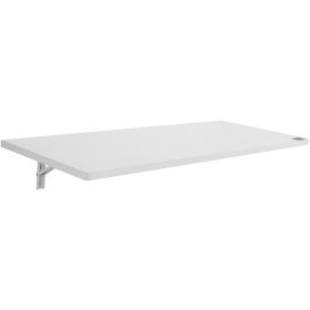 VEVOR Wall Mounted Folding Table, 47.24" x 19.69" Wall Mount Drop Leaf Table, Floating Desk with Iron Bracket, Fold Down Desk for Small Spaces