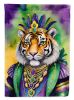 Tiger the King of Mardi Gras Garden Flag Mailbox Flag Decorative Yard Flag Banner Outside Patio Artwork Yard Flower Beds, Garden Size, Multicolor