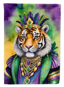 Tiger the King of Mardi Gras Garden Flag Mailbox Flag Decorative Yard Flag Banner Outside Patio Artwork Yard Flower Beds, Garden Size, Multicolor