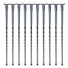 VEVOR Staircase Metal Balusters, 44'' x 1/2" Galvanized Steel Decorative Banister Spindles, 10 Pack Deck Baluster with Hollow Twists