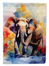 Elephant Garden Flag Mailbox Flag Decorative Yard Flag Banner Outside Patio Artwork Yard Flower Beds, Garden Size, Multicolor
