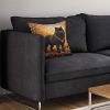 Black Chow Chow Fall Throw Pillow Machine Washable, Indoor Outdoor Decorative Pillow for Couch, Bed or Patio, 14Hx14W