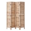 VEVOR Wood Room Divider, 4 Panel Wood Folding Privacy Screen, 66.9 Inches Tall Indoor Louvered Wooden Partition, Portable Decoration Screen