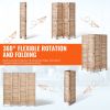 VEVOR Wood Room Divider, 4 Panel Wood Folding Privacy Screen, 66.9 Inches Tall Indoor Louvered Wooden Partition, Portable Decoration Screen