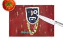 NEW Zee Brown Glass Cutting Board Decorative Tempered Glass Kitchen Cutting and Serving Board Large Size Chopping Board