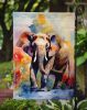 Elephant Garden Flag Mailbox Flag Decorative Yard Flag Banner Outside Patio Artwork Yard Flower Beds, Garden Size, Multicolor