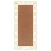 Hand Carved Mirror White 43.3"x19.7" Solid Mango Wood