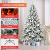 5FT PE&PVC Flocked Artificial Christmas Tree ,With 768 branch tips and metal stand