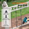VEVOR Staircase Metal Balusters, 44'' x 1/2" Galvanized Steel Decorative Banister Spindles, 10 Pack Deck Baluster with Hollow Twists