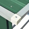 Garden Log Storage Shed Galvanized Steel 64.2"x32.7"x60.6" Green