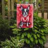 Boston Terrier My Valentine Garden Flag Mailbox Flag Decorative Yard Flag Banner Outside Patio Artwork Yard Flower Beds, Garden Size, Multicolor