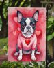 Boston Terrier My Valentine Garden Flag Mailbox Flag Decorative Yard Flag Banner Outside Patio Artwork Yard Flower Beds, Garden Size, Multicolor
