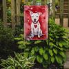 Pit Bull Terrier My Valentine Garden Flag Mailbox Flag Decorative Yard Flag Banner Outside Patio Artwork Yard Flower Beds, Garden Size, Multicolor