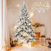 5FT PE&PVC Flocked Artificial Christmas Tree ,With 768 branch tips and metal stand