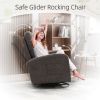 JiaDa Upholstered Swivel Glider.Rocking Chair for Nursery in Dark Grey.Modern Style One Left Bag