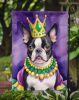 Boston Terrier King of Mardi Gras Garden Flag Mailbox Flag Decorative Yard Flag Banner Outside Patio Artwork Yard Flower Beds, Garden Size, Multicolor