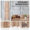 VEVOR Wood Room Divider, 4 Panel Wood Folding Privacy Screen, 66.9 Inches Tall Indoor Louvered Wooden Partition, Portable Decoration Screen