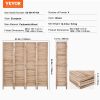 VEVOR Wood Room Divider, 4 Panel Wood Folding Privacy Screen, 66.9 Inches Tall Indoor Louvered Wooden Partition, Portable Decoration Screen