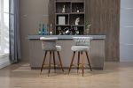 COOLMORE Swivel Bar Stools with Backrest Footrest ,with a fixed height of 360 degrees