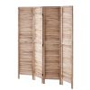 VEVOR Wood Room Divider, 4 Panel Wood Folding Privacy Screen, 66.9 Inches Tall Indoor Louvered Wooden Partition, Portable Decoration Screen