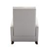High Back Rocking Chair Nursery Chair .Comfortable Rocker Fabric Padded Seat .Modern High Back Armchair