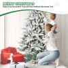 5FT PE&PVC Flocked Artificial Christmas Tree ,With 768 branch tips and metal stand