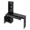 VEVOR Salon Station, Wall Mount Barber Salon Station for Hair Stylist, Beauty Spa Furniture Set, 1 Storage Cabinet