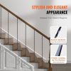 VEVOR Staircase Metal Balusters, 44'' x 1/2" Galvanized Steel Decorative Banister Spindles, 10 Pack Deck Baluster with Hollow Twists
