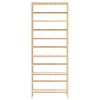 Bamboo Bookshelf 6 Tiers Bamboo Ladder Bookcase Rectangle Storage Rack