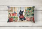 Cozy Christmas Throw Pillow Throw Pillow for Indoor Couch Bed Outdoor Patio Washable, Scottish Terrier 2741,12Hx16W