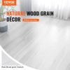 VEVOR Self Adhesive Vinyl Floor Tiles 390 x 23.6 inch, 1.5mm Thick Peel & Stick, Light Gray Wood Grain DIY Flooring for Kitchen, Dining Room