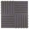 Decking Tiles 30 pcs Gray Wash 11.8"x11.8" Solid Acacia Wood