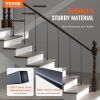 VEVOR Staircase Metal Balusters, 44'' x 1/2" Galvanized Steel Decorative Banister Spindles, 10 Pack Deck Baluster with Hollow Twists