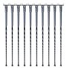 VEVOR Staircase Metal Balusters, 44'' x 1/2" Galvanized Steel Decorative Banister Spindles, 10 Pack Deck Baluster with Hollow Twists
