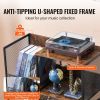 Record Player Stand 3-Tier Metal Turntable Stand with Guitar Store Black
