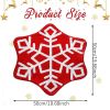 Winter Christmas Snowflake Bathroom Rug Snowflake Bath Mat Non Slip Washable Rugs Welcome Decorative Red Snowflake Doormat for Home Kitchen Xmas Decor