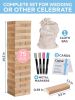 Wedding Guest Book Alternative 75 pcs Wooden Block Guest Book for Wedding Sign in Wedding Decorations for Reception Unique Wedding Book with 4 Color S