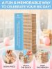 Wedding Guest Book Alternative 75 pcs Wooden Block Guest Book for Wedding Sign in Wedding Decorations for Reception Unique Wedding Book with 4 Color S