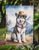 Alaskan Malamute Cowboy Welcome Garden Flag Mailbox Flag Decorative Yard Flag Banner Outside Patio Artwork Yard Flower Beds, Garden Size, Multicolor