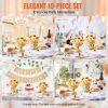 VEVOR 10PCS 16cm/6.3' Wedding Flower Vase Metal Gold Floral Stand for Table