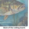 NEW Smallmouth Bass Glass Cutting Board Decorative Tempered Glass Kitchen Cutting and Serving Board Large Size Chopping Board