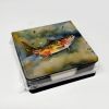 Brook Trout PU Leather Note Paper Holder with Artist-Designed Cover, Desk Accessory, Office Gift