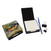 Brook Trout PU Leather Note Paper Holder with Artist-Designed Cover, Desk Accessory, Office Gift