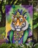 Tiger the King of Mardi Gras Garden Flag Mailbox Flag Decorative Yard Flag Banner Outside Patio Artwork Yard Flower Beds, Garden Size, Multicolor