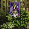 Boston Terrier King of Mardi Gras Garden Flag Mailbox Flag Decorative Yard Flag Banner Outside Patio Artwork Yard Flower Beds, Garden Size, Multicolor
